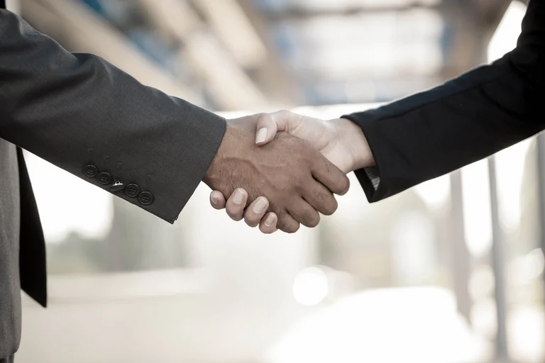 Handshake,blurry background